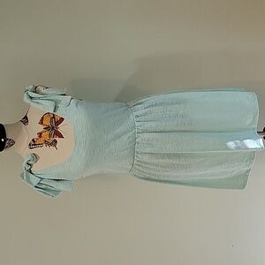 altar'd state mint green dress.  Tie at the shoulders.  Size is Small.